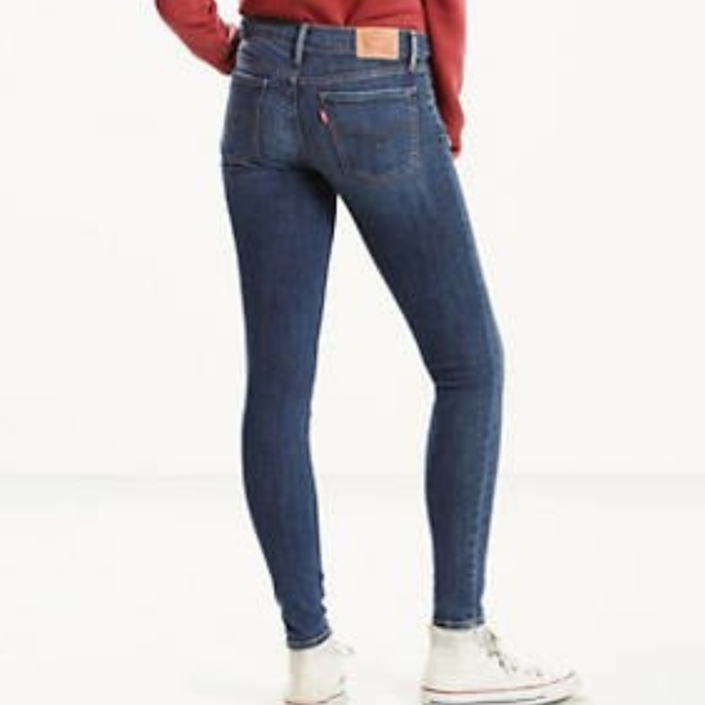 Levi Strauss Co Skinny Jeans Dark Wash Distressed‎ Women Size